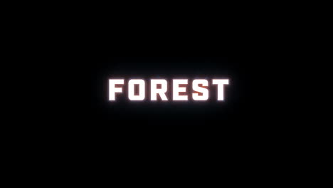 4K-text-reveal-of-the-word-"forest"-on-a-black-background