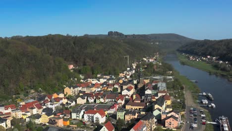 Bad-Schandau-Riverside-Spa-town-In-The-Mountainous-Region-Of-Saxony-In-Germany
