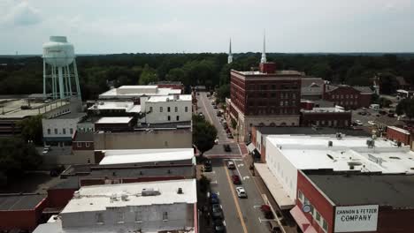 Aerial-flyover-high-above-Concord-North-Carolina