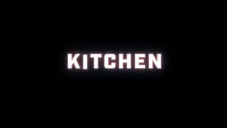 4K-text-reveal-of-the-word-"kitchen"-on-a-black-background