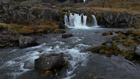Drone-shot-of-Dynjandi-waterfall-in-Iceland-during-winter-in-the-morning3