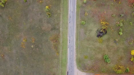 Aerial-shot-of-roads-surrounded-by-nature