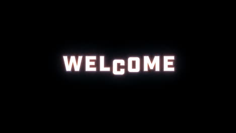 4K-text-reveal-of-the-word-"welcome"-on-a-black-background