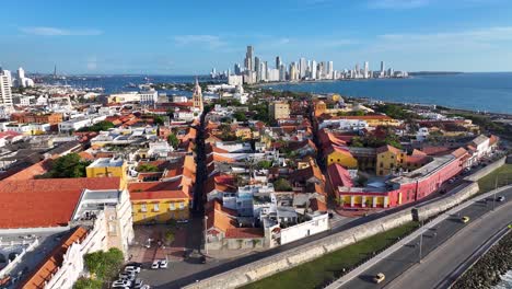 Skyline-Von-Cartagena-In-Cartagena-In-Bolivar,-Kolumbien