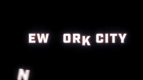 4k-Textanzeige-Des-Wortes-„New-York-City“-Auf-Schwarzem-Hintergrund