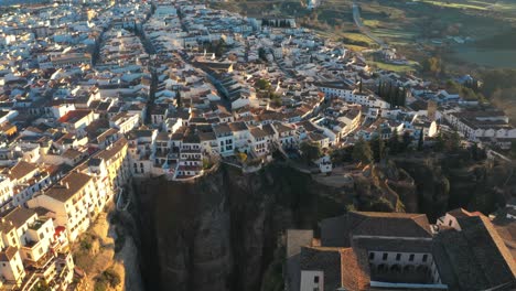 Panoramic-Aerial-View-Of-Ronda-Cliffside-Town-In-Andalusia-Spain