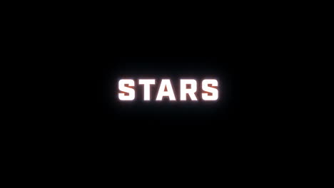 4K-text-reveal-of-the-word-"stars"-on-a-black-background