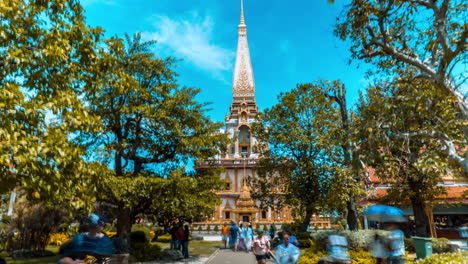 Hyperlapse-shot-of-famous-Wat-Chalong-temple-on-Phuket-Island-during-beautiful-summer-day