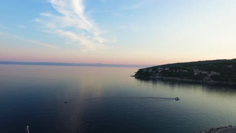 Long-shot-aerial-view-of-the-sea-in-the-Selca-Island-Brac-Croatia-Europe-circa-June-2016