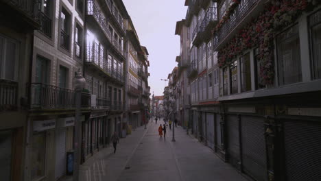 Porto---Portugal---March-18th-2020:-Empty-Porto-Unesco-World-Heritage-touristic-site-and-surroundings-during-the-coronavirus---covid19-pandemic-and-lockdown-quarantine