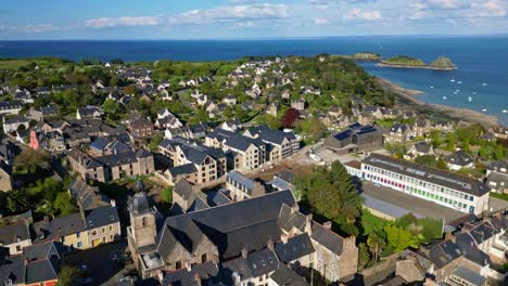 Cancale-city,-Brittany-in-France.-Aerial-forward