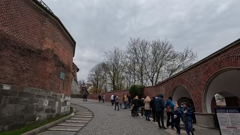 Inner-walk-to-Wawel-Royal-Castle-in-Krakow-Poland