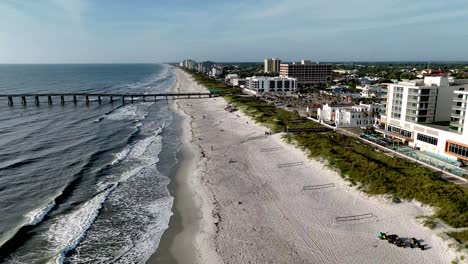 Jax-Beach,-Jacksonville-Florida-Strand-Luftaufnahme