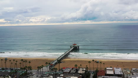 Ciudad-Costera-De-Manhattan-Beach-Y-Muelle-En-El-Suroeste-Del-Condado-De-Los-Ángeles,-California,-Estados-Unidos