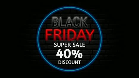 Black-Friday-Super-Sale-40-%-Rabatt-Auf-Animation-Motion-Graphics-Banner-Zeichen-Für-Werbevideos