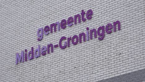 Gemeinde-Midden-Groningen-Auf-Der-Seite-Des-Rathauses-In-Hoogezand