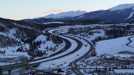 Highway-and-intersection-in-Colorado,-United-States