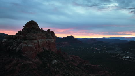 Farbenfroher-Sonnenuntergangshimmel-Im-Red-Rock-State-Park-In-Sedona,-Arizona,-USA