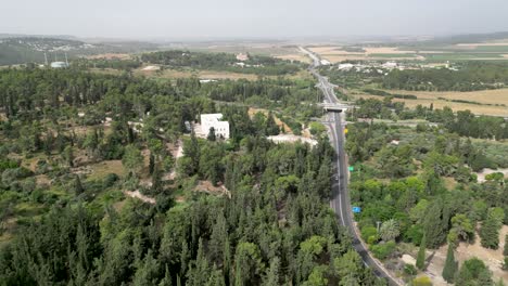 High-resolution-4K-aerial-drone-video-of-Latrun--Israel