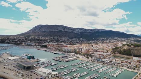 4-K-panoramic-aerial-perspective-of-Spanish-city-Denia