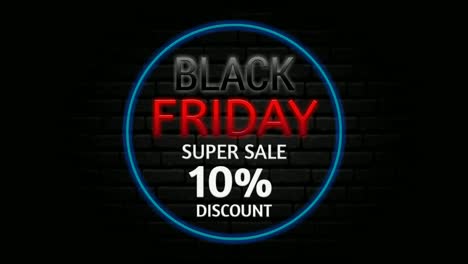 Black-Friday-super-sale-10%-off-discount-animation-motion-graphics-banner-sign-for-promo-video