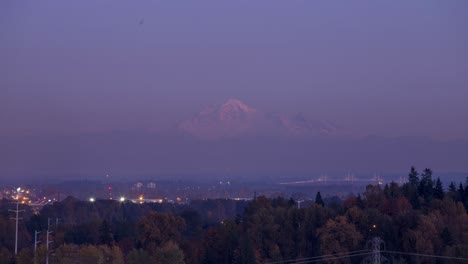 Time-Lapse-of-Mount-Baker-From-North-Vancouver-British-Columbia,-Canada