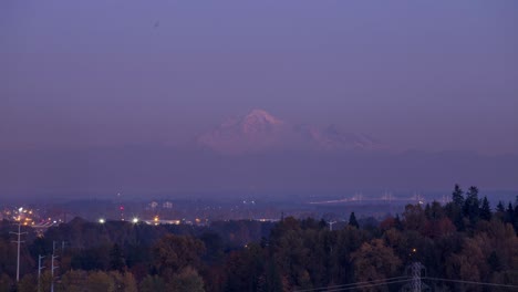 Zeitraffer-Des-Mount-Baker-Von-North-Vancouver,-British-Columbia,-Kanada