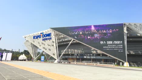 Gymnatics-arena-at-Olympic-Park,-Oryun-dong,-Songpa-gu,-Seoul,-South-Korea