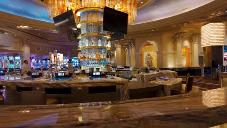 POV-Walking-Around-Bar-Inside-Caesars-Palace-Casino