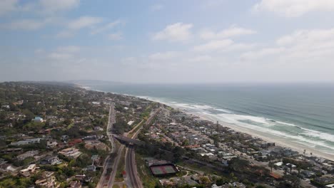 Panorama-De-La-Ciudad-Balnearia-De-Del-Mar-En-El-Condado-De-San-Diego,-California,-Estados-Unidos