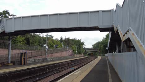 A-train-run-by-Scotrail-entering-the-station-in-Inverkeithing-in-Scotland