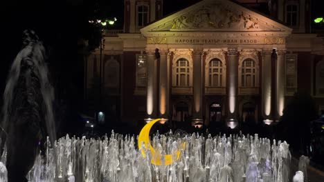 Lichtinstallation-„Mondnacht“-Im-Brunnen-Vor-Dem-Nationaltheater-„Ivan-Vazov“