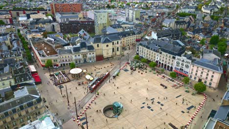 Republic-Square-or-Place-de-la-Republique,-Le-Mans-in-France