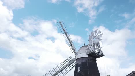 Looking-up-at-Bardwell-windmill-pump-sails-and-tiller-Suffolk-nostalgic-landmark