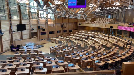 Schottisches-Parlament-In-Edinburgh,-Großbritannien