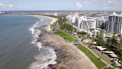 4K-Drone-Towards-Mooloolaba,-Sunshine-Coast