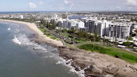 Drone-Around-Mooloolaba,-Sunshine-Coast