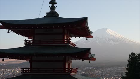 View-of-Mount-Fuji-with-the-Chureito-Pagoda-at-Arakurayama-Schengen-Park-in-Japan