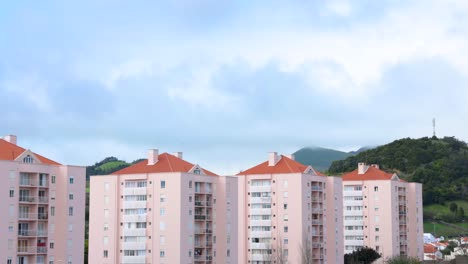 Time-Lapse-of-Torres-do-Loreto,-a-Residential-buildings-complex-in-Ponta-Delgada,-Azores