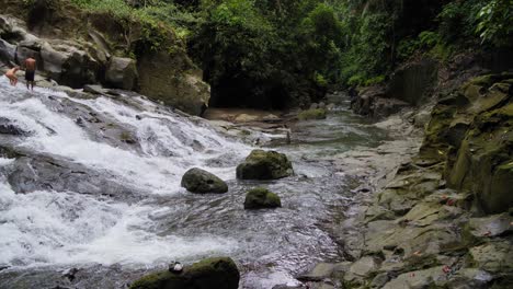 Goa-Rang-Reng-waterfall-in-Bali-island-in-Indonesia