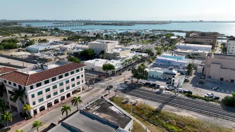 aerial-push-in-to-fort-pierce-florida-skyline