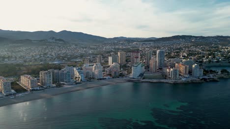 Spectacular-aerial-view-of-costal-city-Calpe