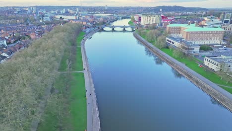 An-aerial-spring-shot-over-still-River-Trent-and-Nottinghamshire-Local-Government