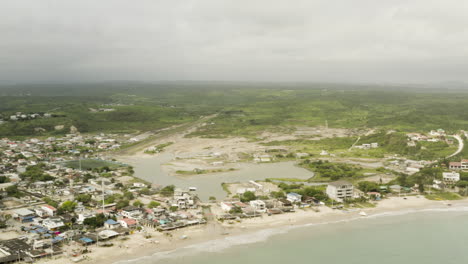 Panoramic-drone-shot-of-Ayangue-Ecuador