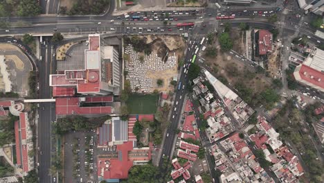 Aerial-view-of-Avenida-Insurgentes-Sur,-CDMX