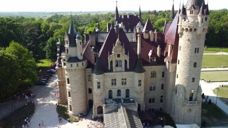 Imposing-Architecture-Of-Old-Polish-Castle-In-The-Village-Of-Moszna