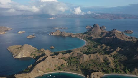 Aerial-view-of-Padar-island,-Komodo-National-Park,-Indonesia