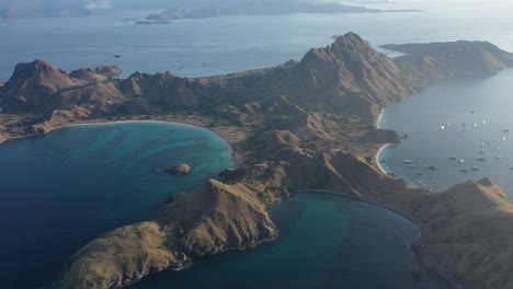 Aerial-view-of-Padar-island,-Komodo-National-Park,-Indonesia