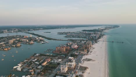 Stunning-drone-footage-of-Clearwater-Beach-Florida-at-sunset