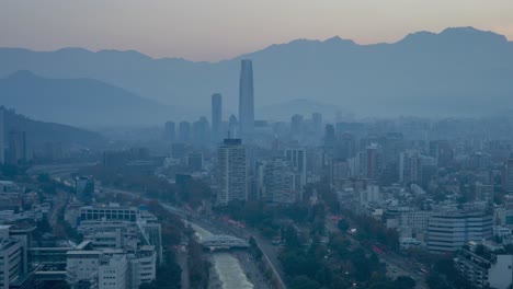 Santiago-de-Chile-Skyline-night-to-morning-providencia